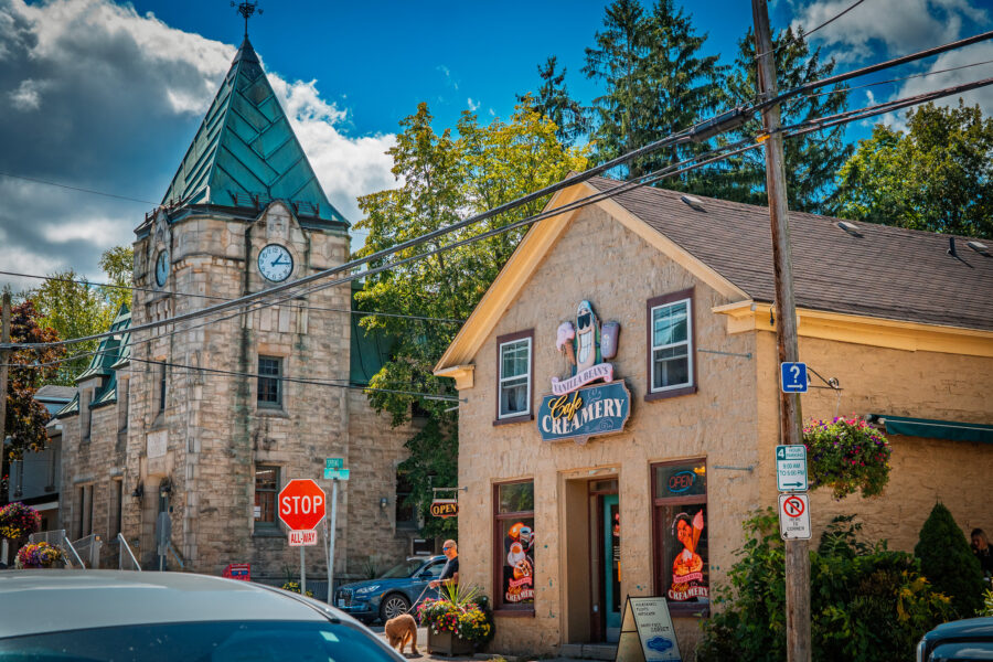 Vanilla Bean’s Café Creamery and historic post office in downtown Westport Ontario